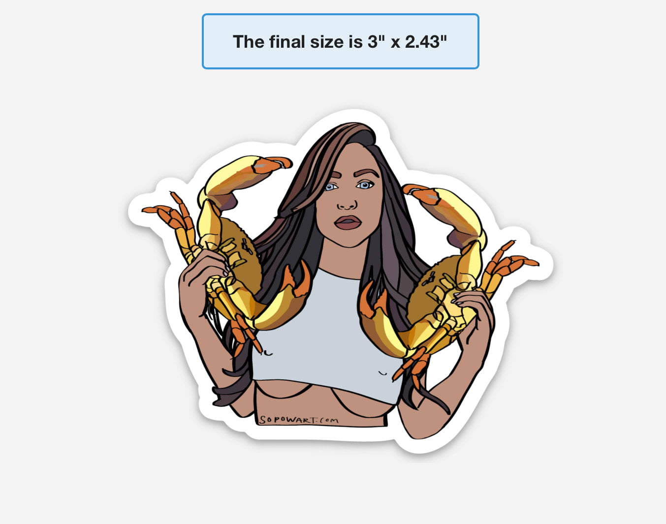 Crabber Vinyl Sticker