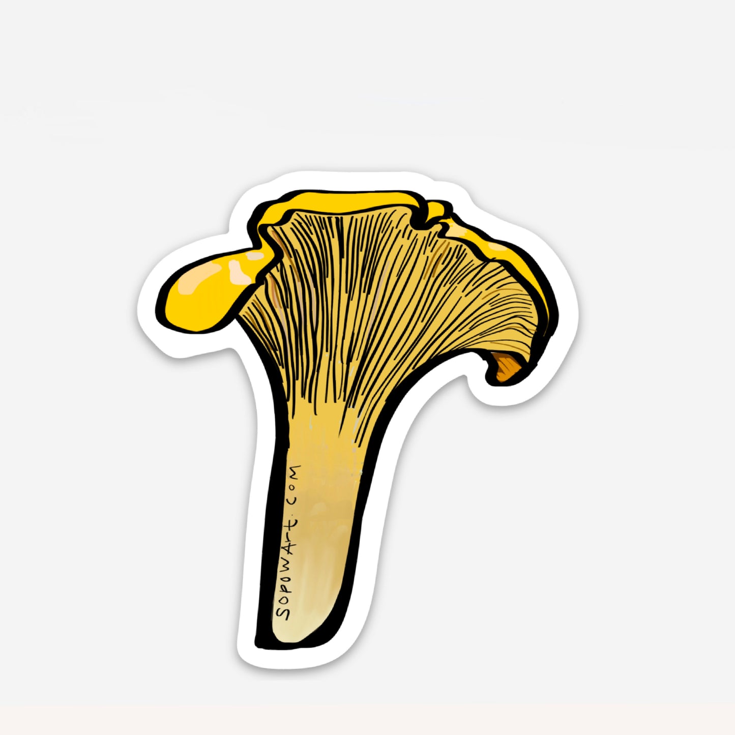 Golden Chanterelle Vinyl Sticker