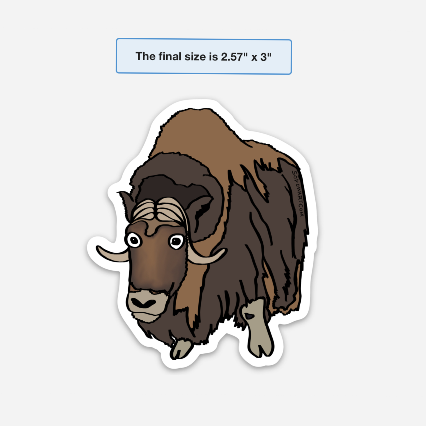 Muskox Vinyl Sticker