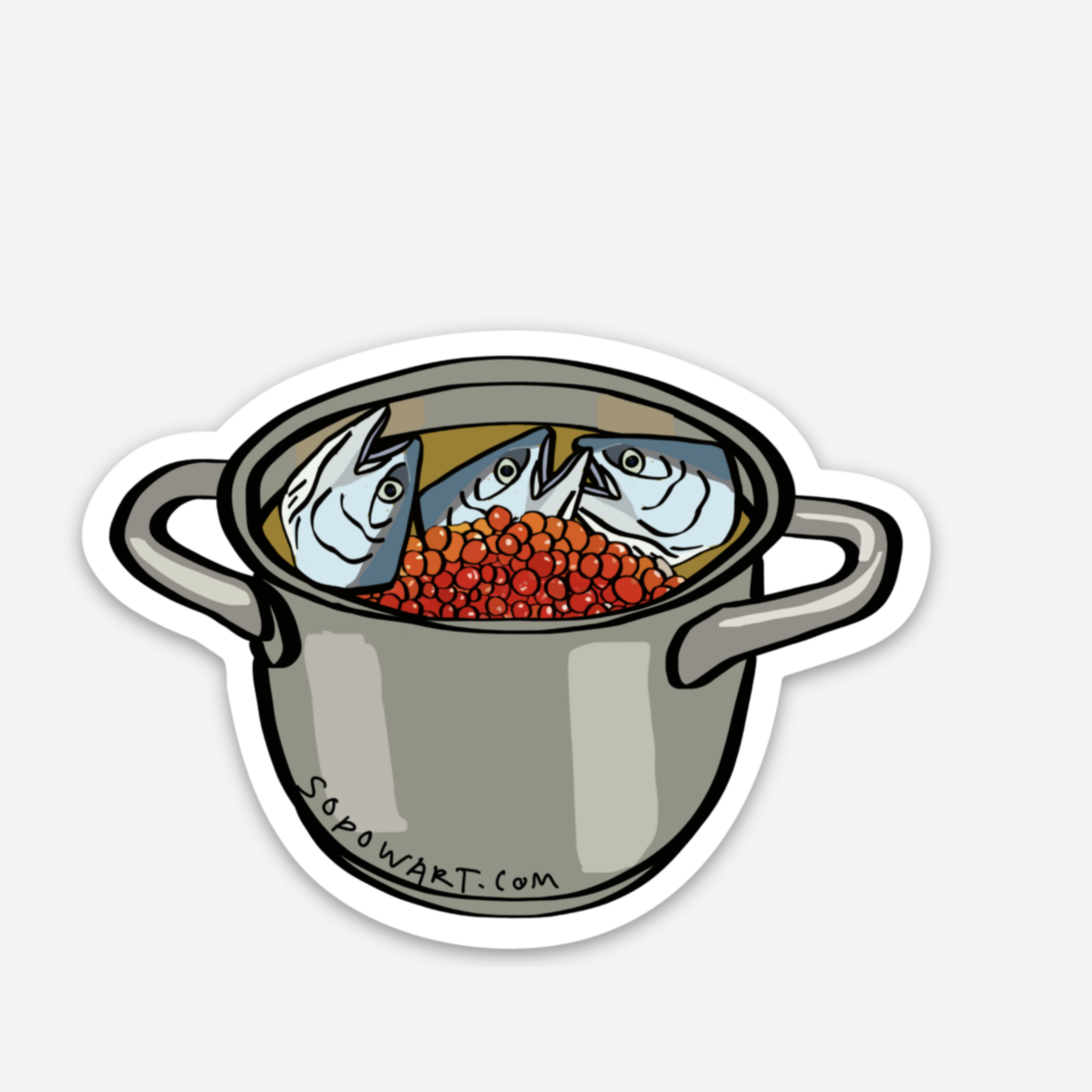 Salmon Soup Vinyl Sticker