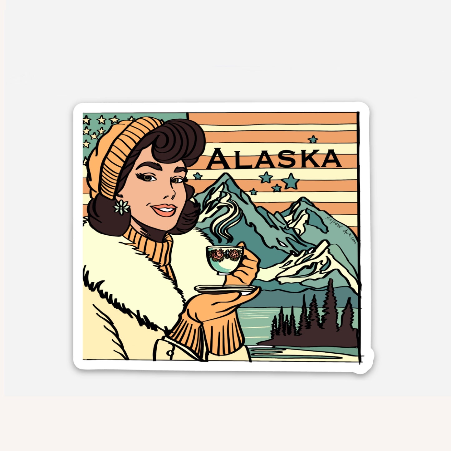 Alaskan Tea Vinyl Sticker