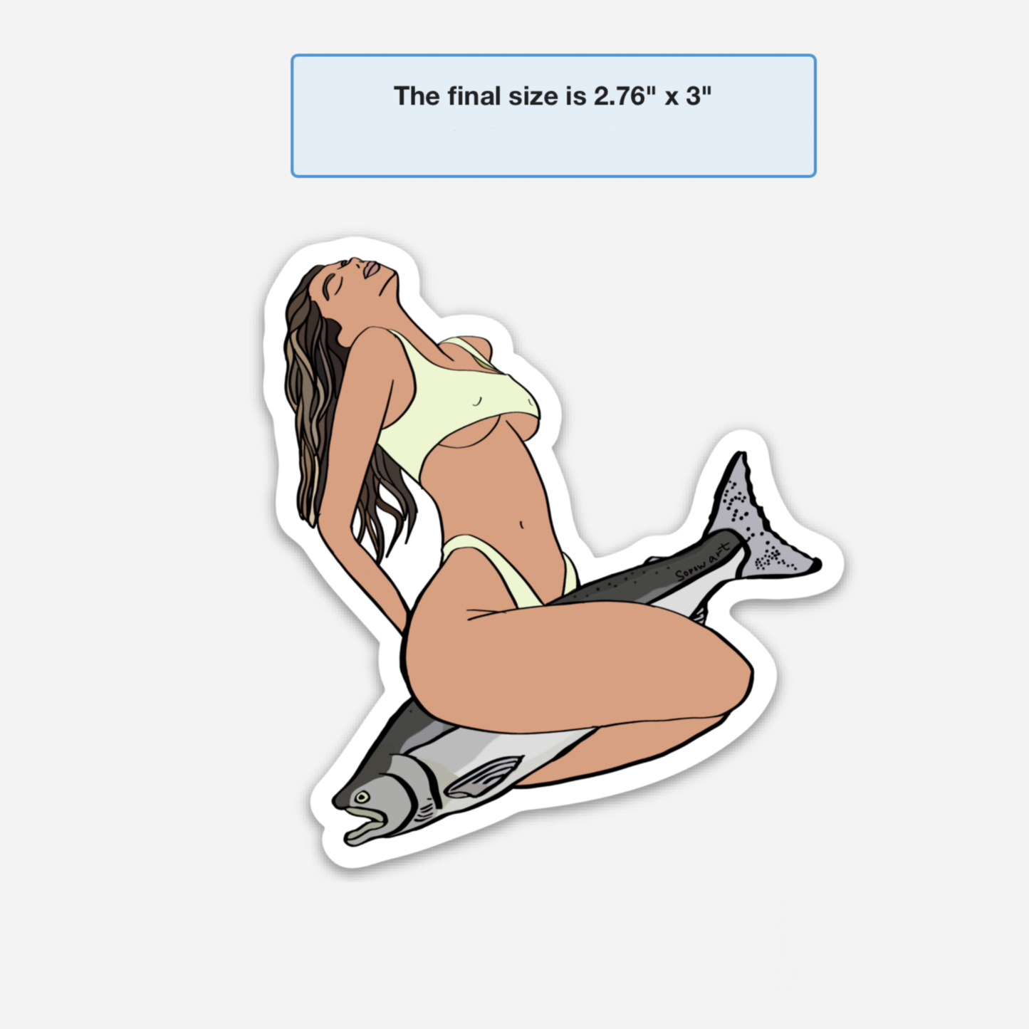 Reverse Cowgirl Vinyl Sticker