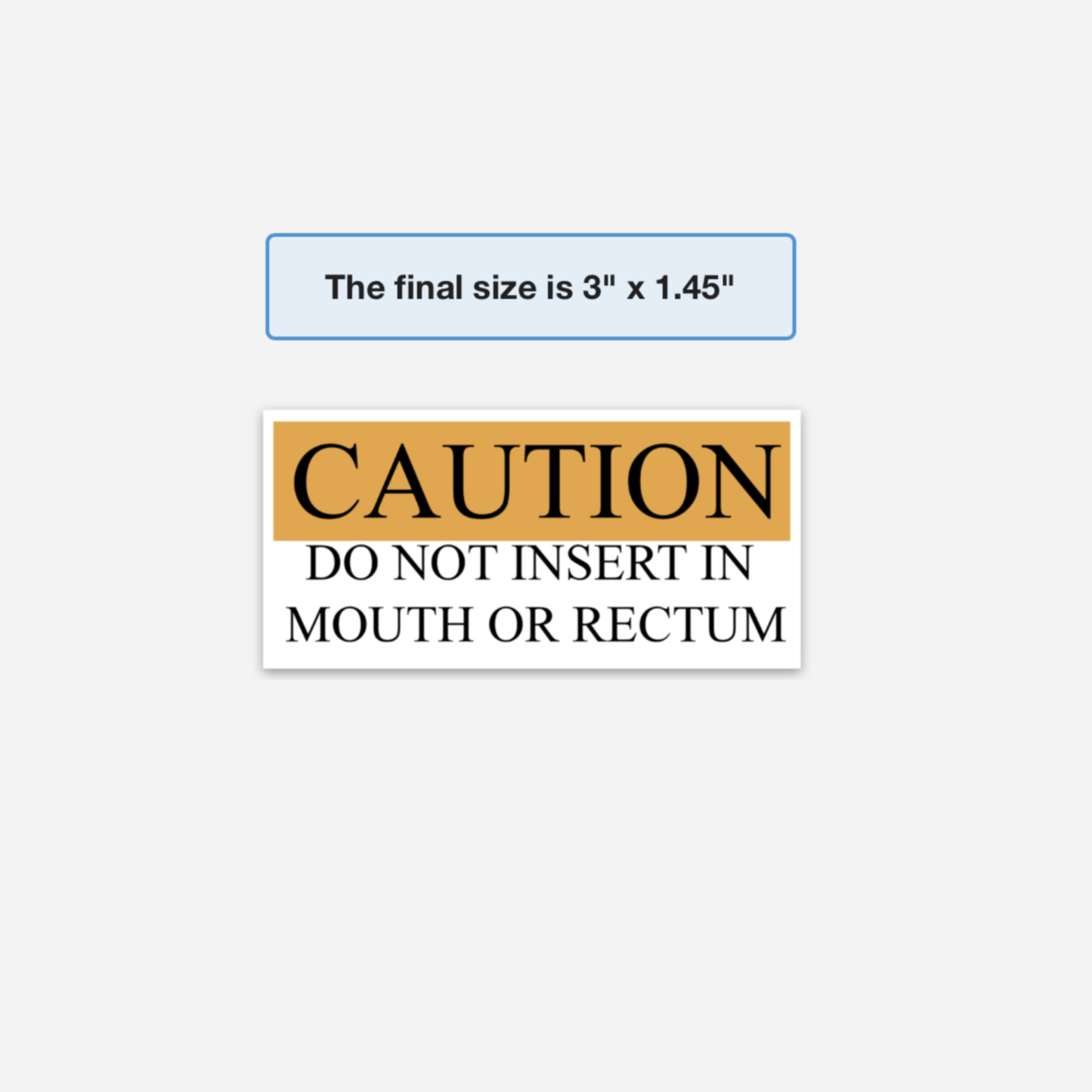 Caution Vinyl Sticker