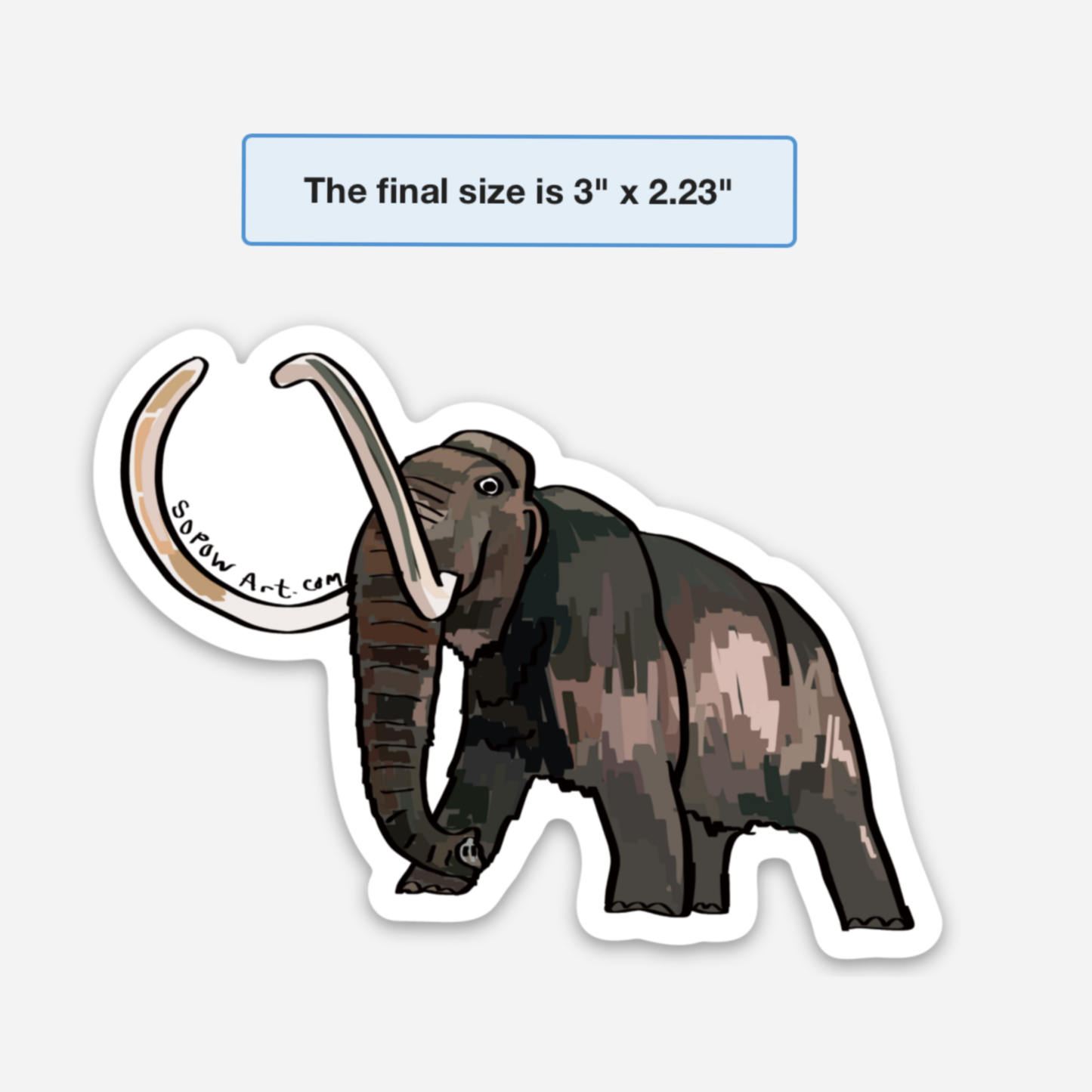 Mammoth Vinyl Sticker