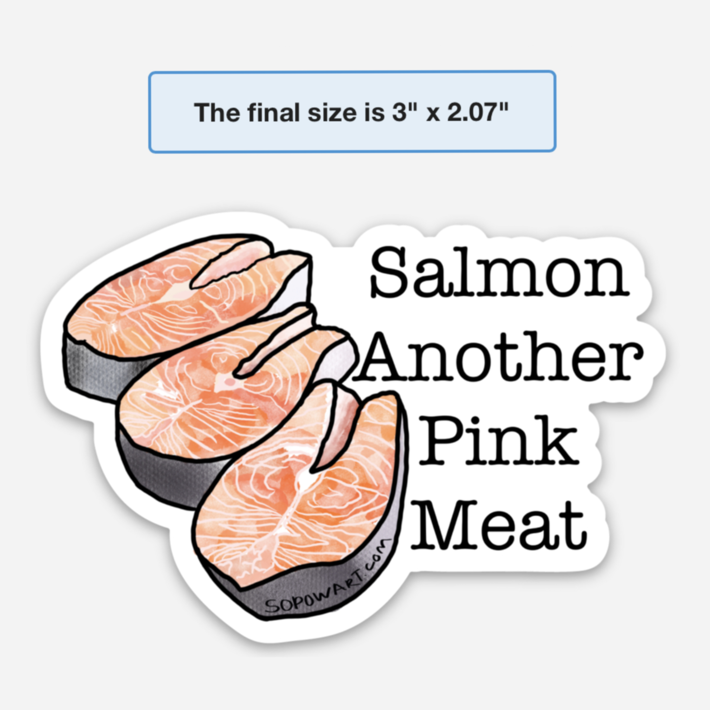 Pink Meat Vinyl Sticker
