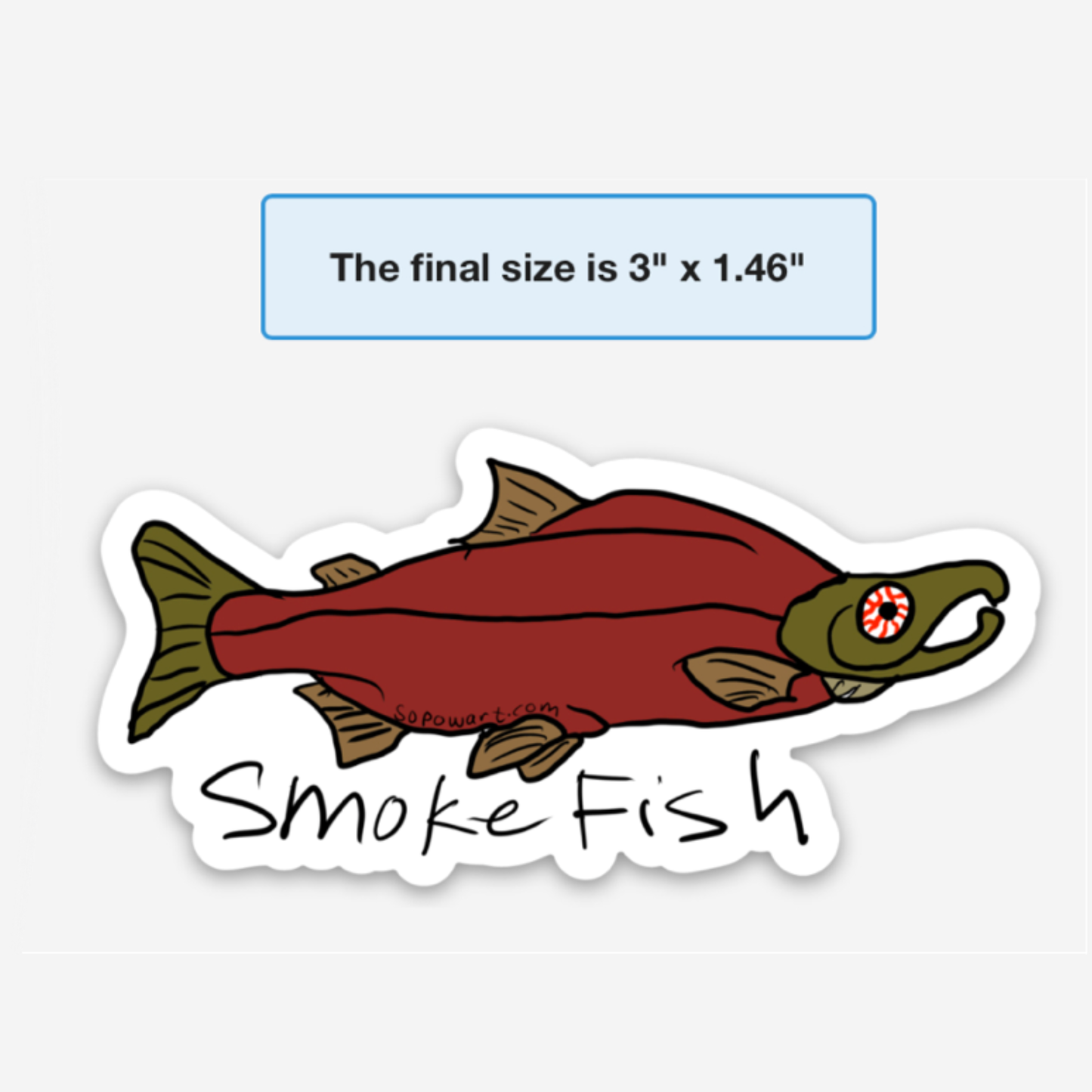 Smoke Fish Vinyl Sticker