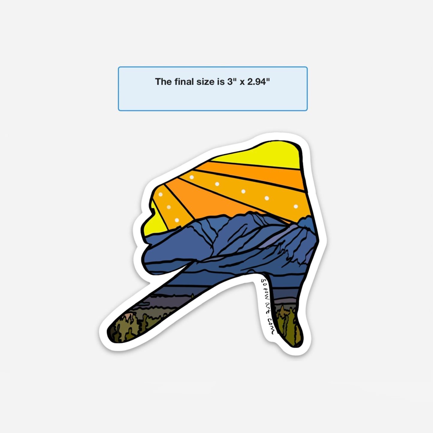 AK Hand Sign Vinyl Sticker