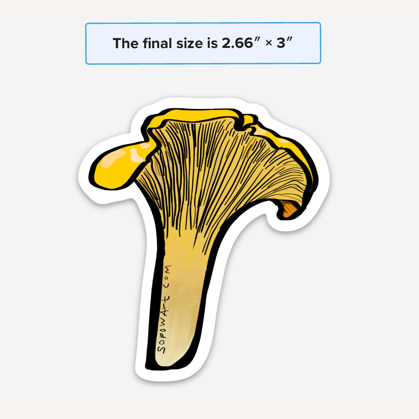 Golden Chanterelle Vinyl Sticker