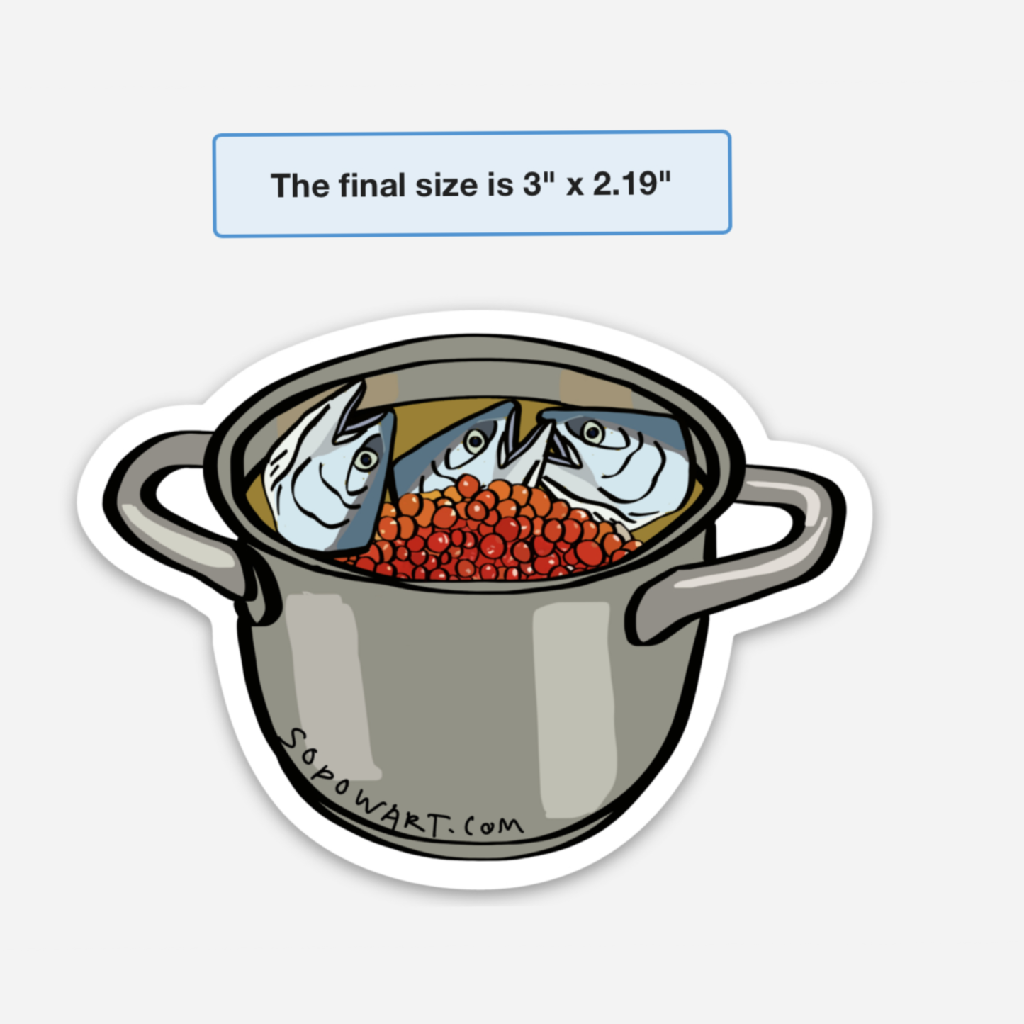 Salmon Soup Vinyl Sticker