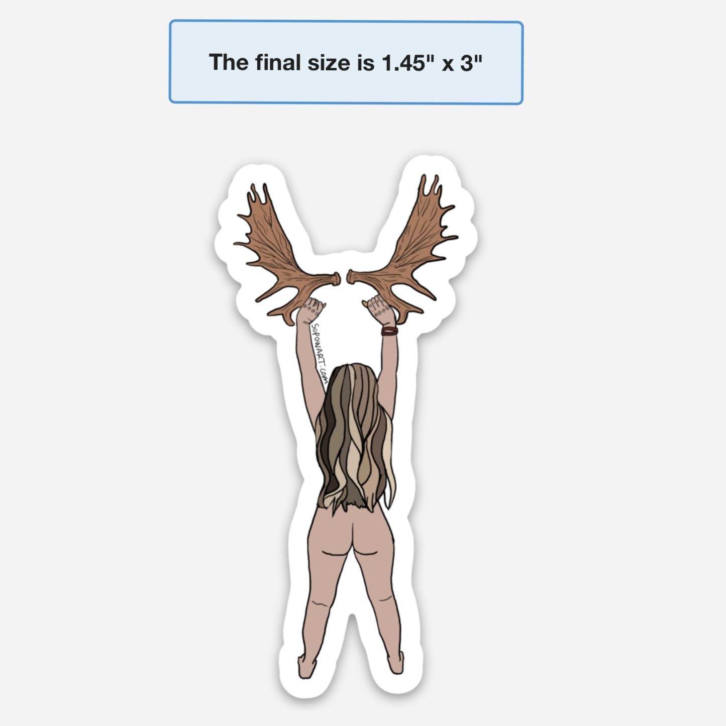 Naked Lady Vinyl Sticker