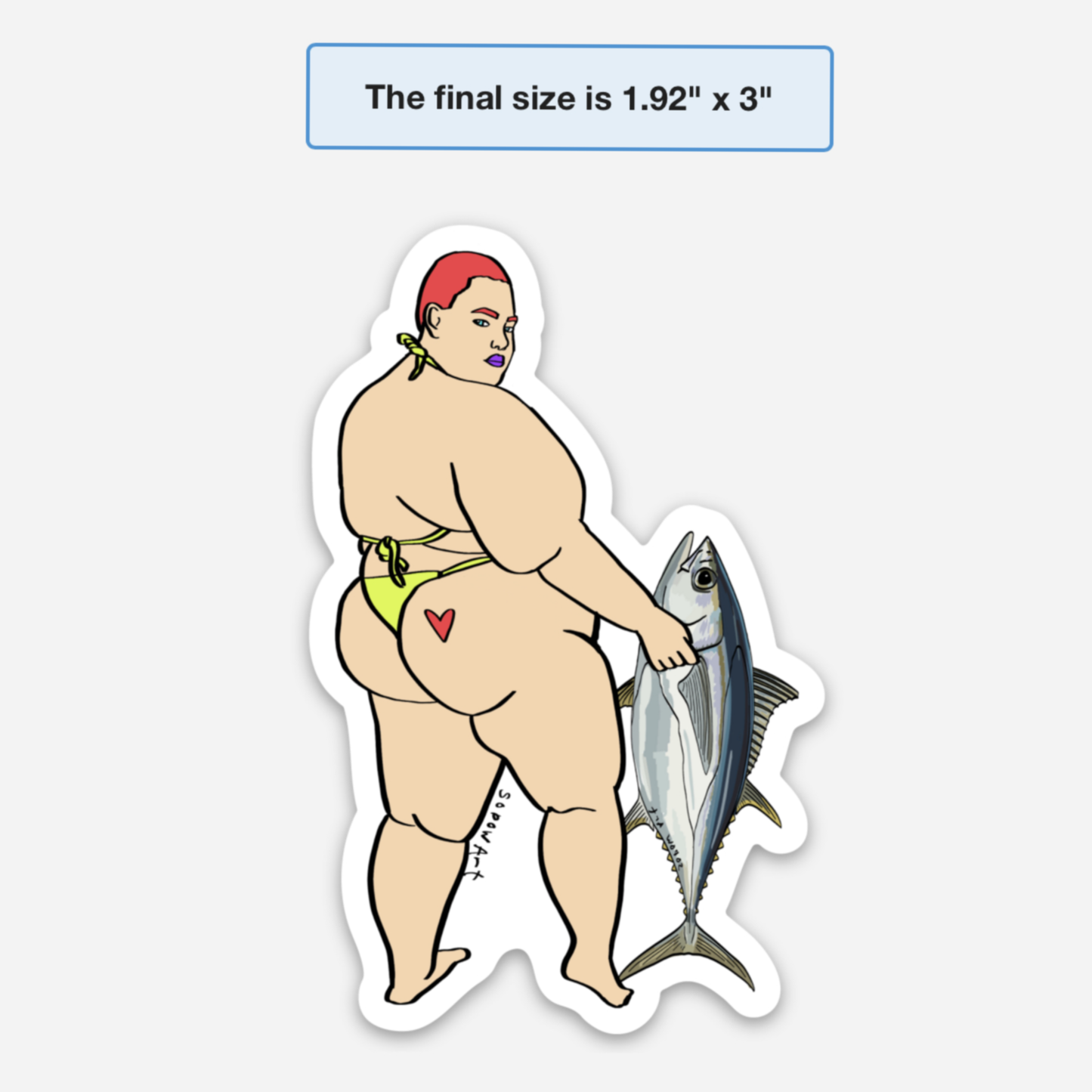 Tuna Queen Vinyl Sticker