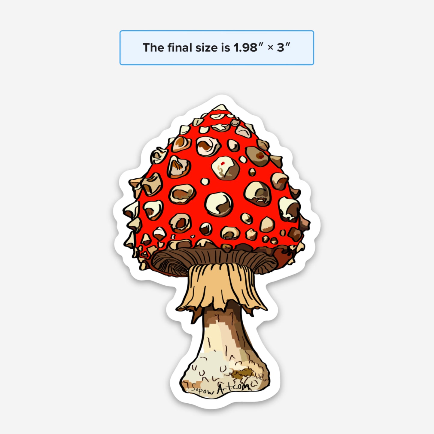 Amanita Mushroom Vinyl Sticker