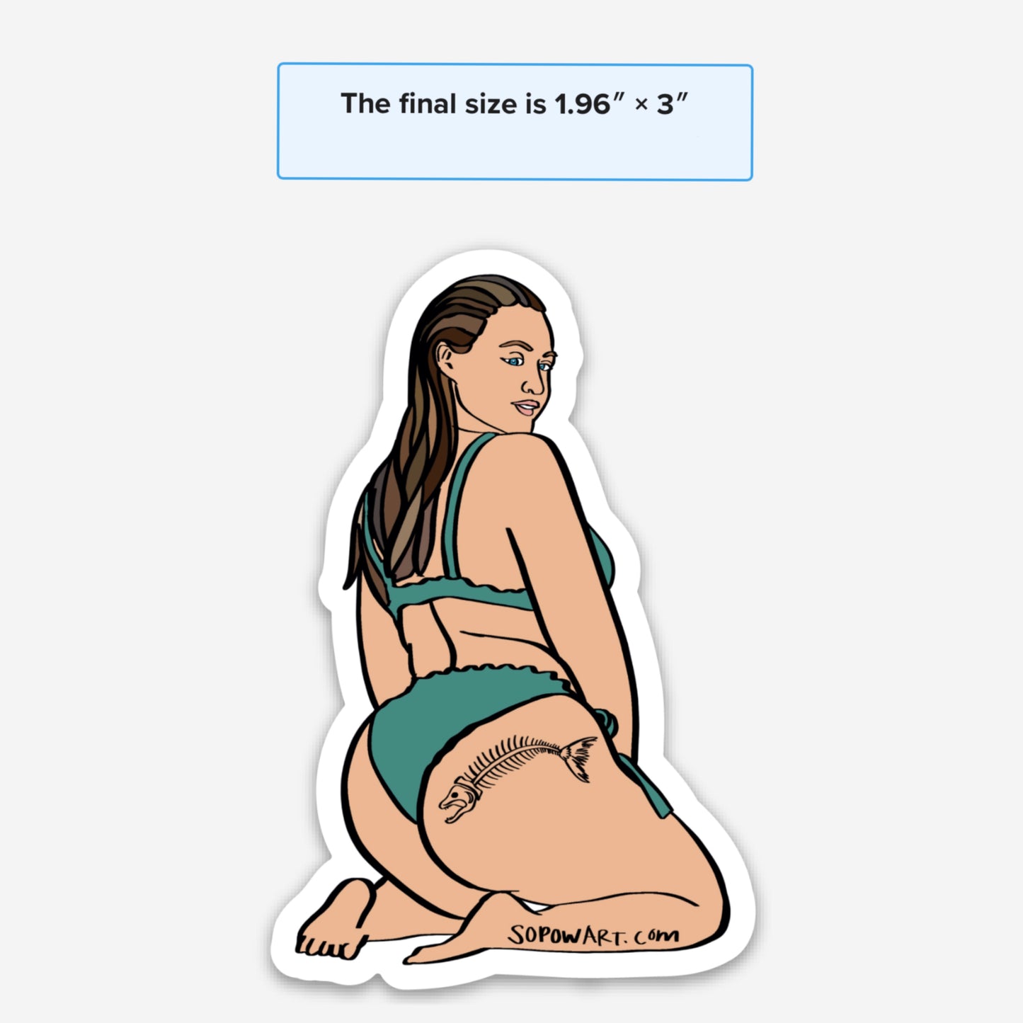 Ass Tatt Vinyl Sticker