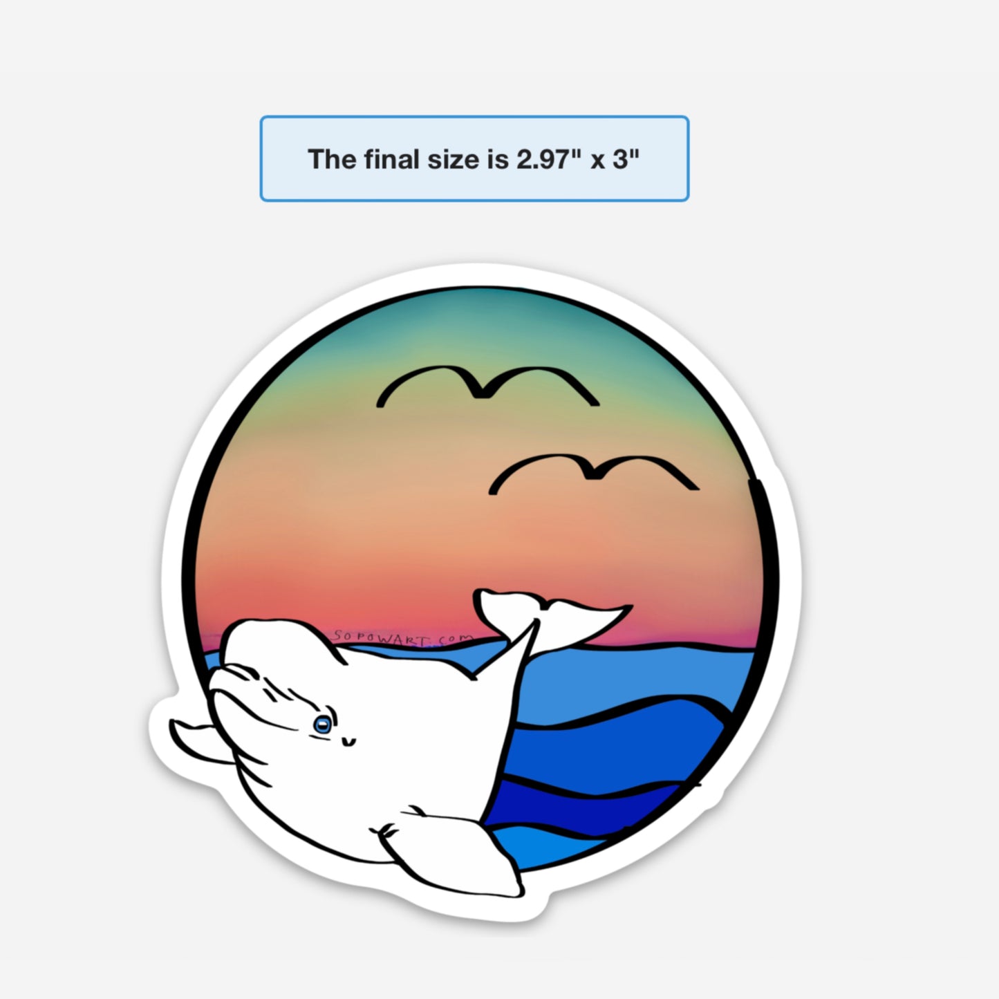 Beluga Vinyl Sticker