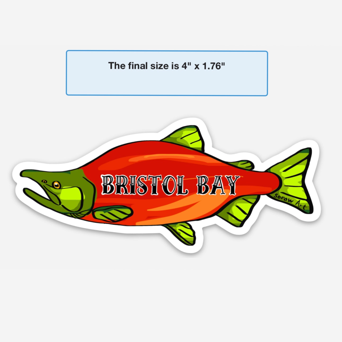 Bristol Bay Salmon Vinyl Sticker