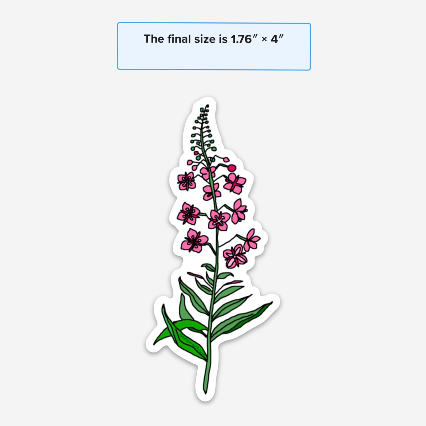Fireweed Vinyl Sticker