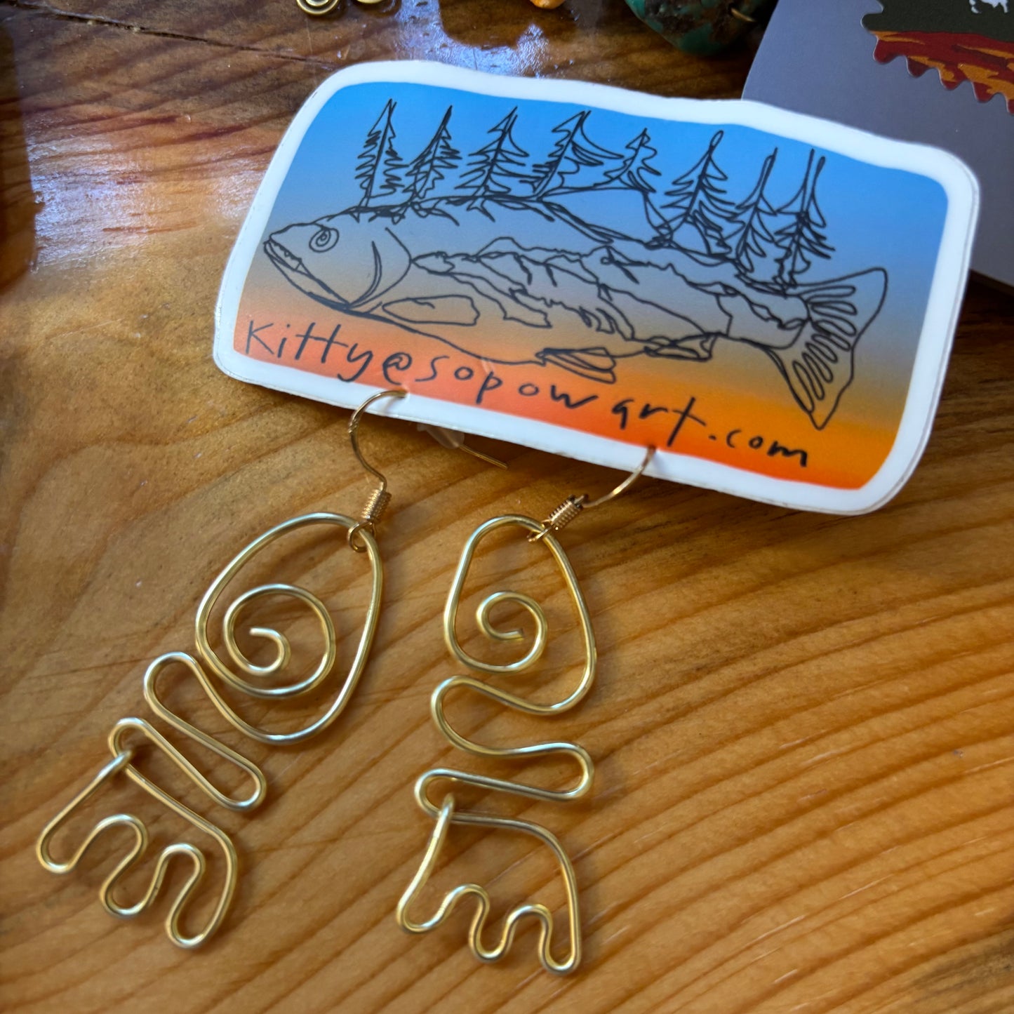 Gold Fish Silhouette Earrings