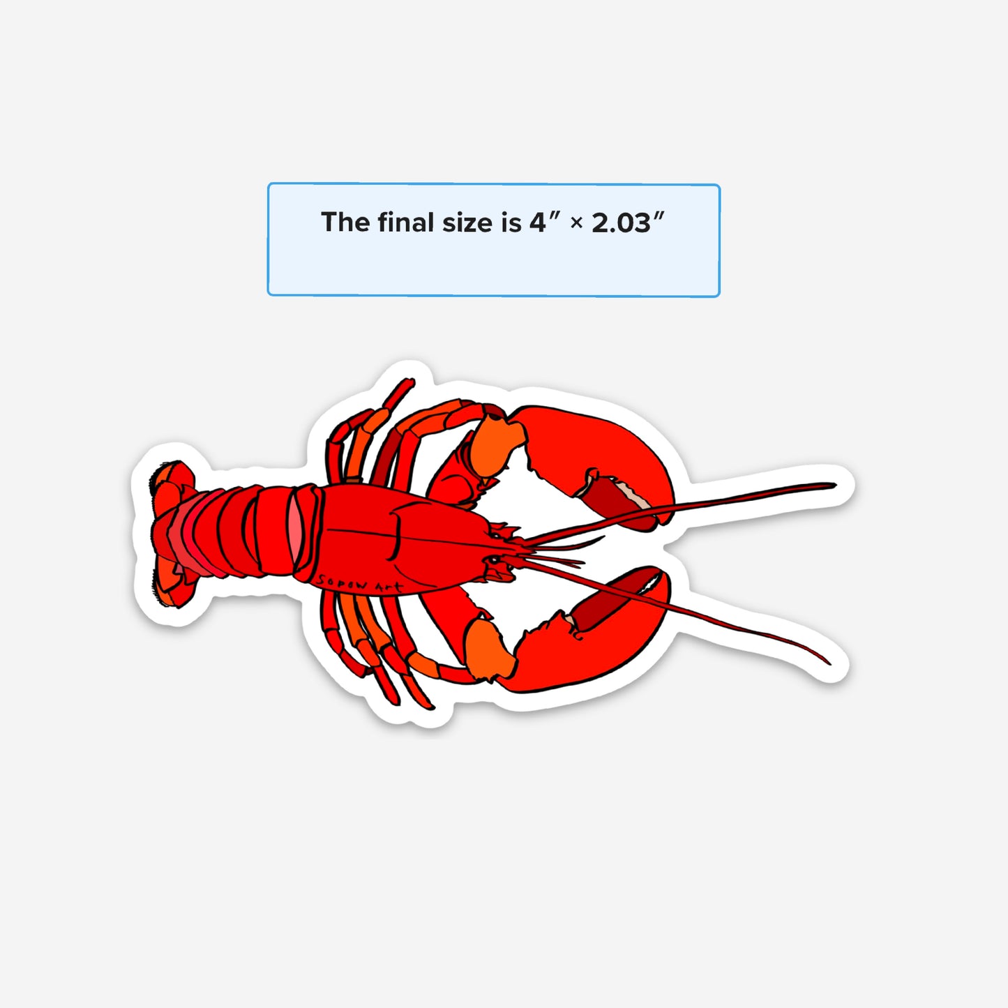 Lobster Vinyl Sticker