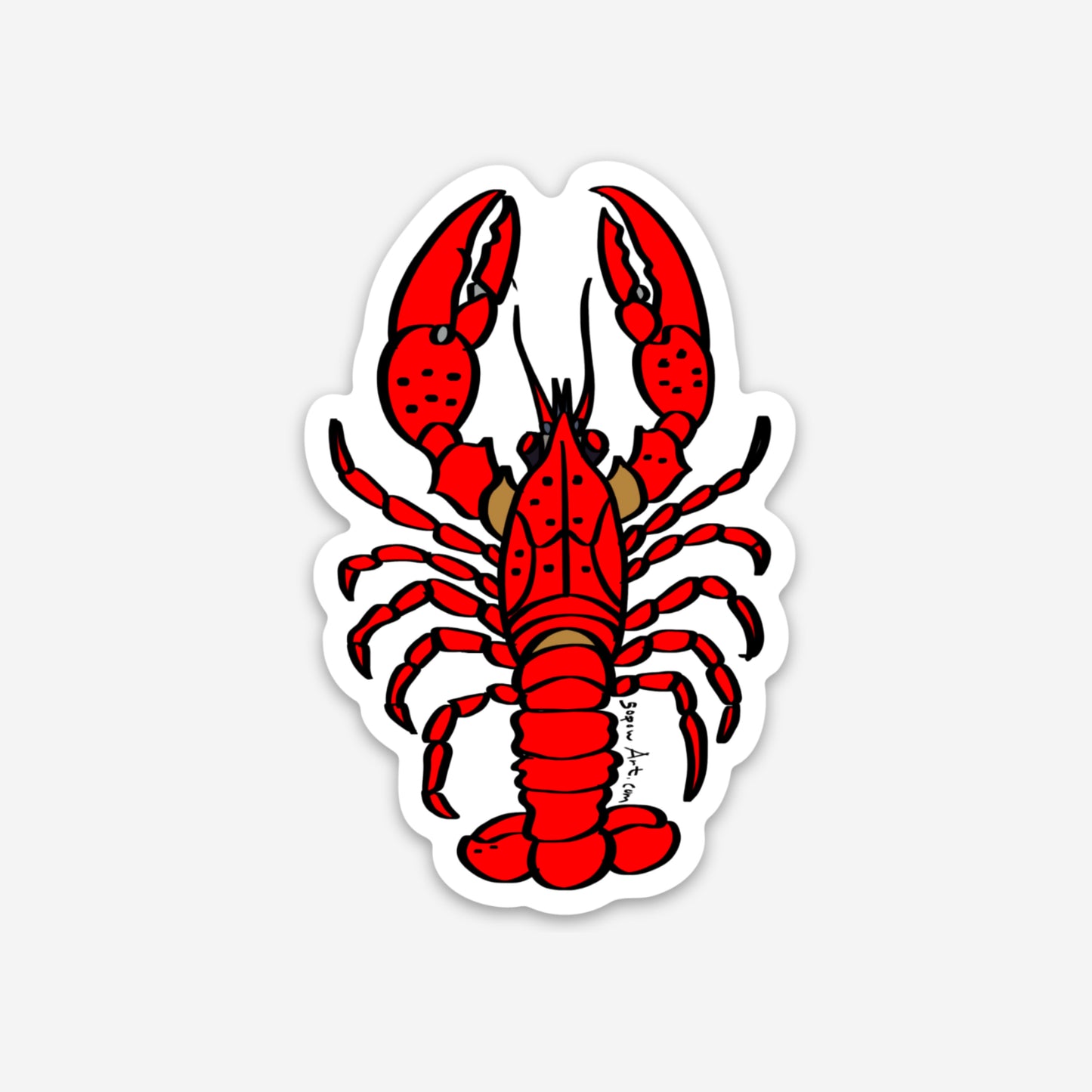 Lobster Tattoo Motif Vinyl Sticker