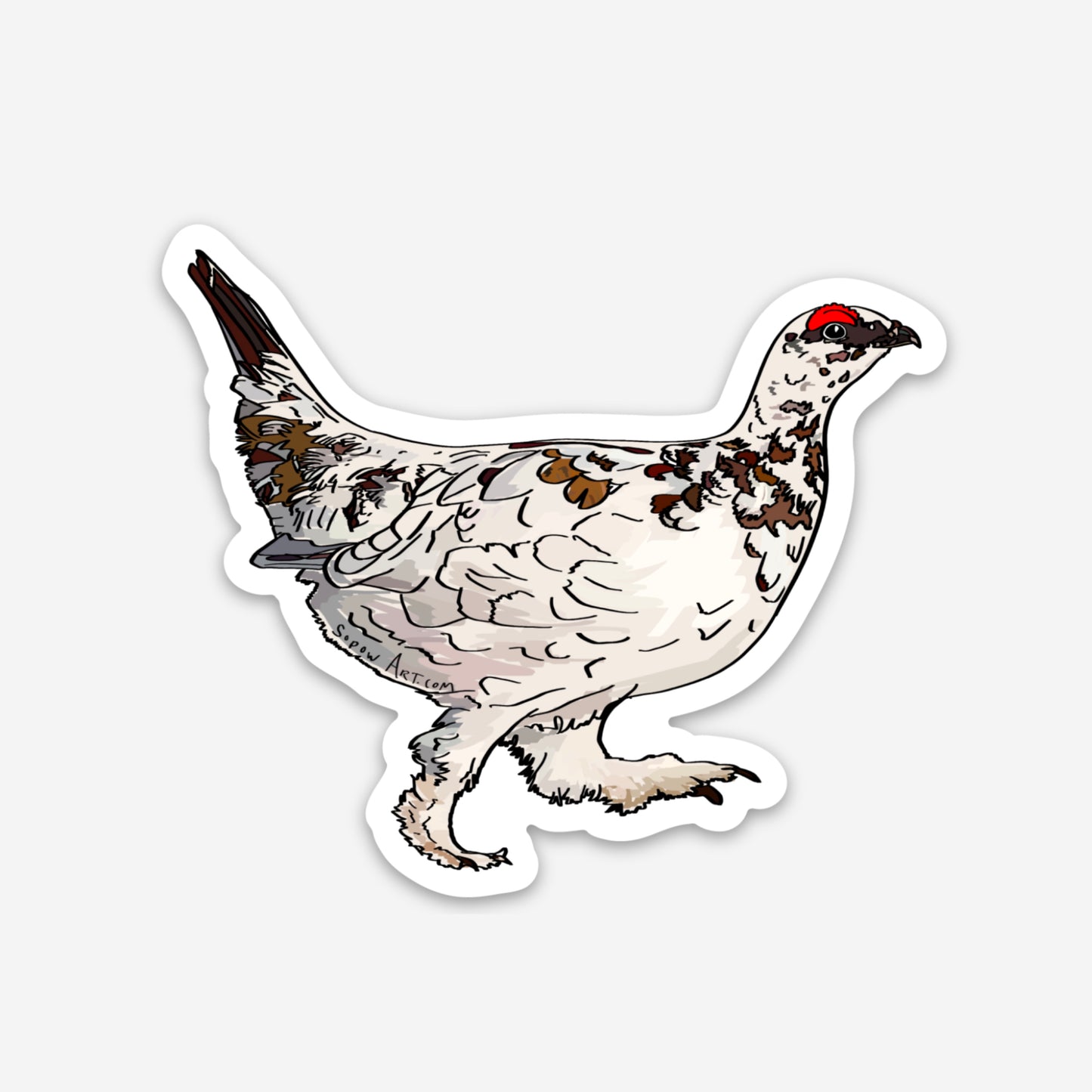 Ptarmigan Vinyl Sticker