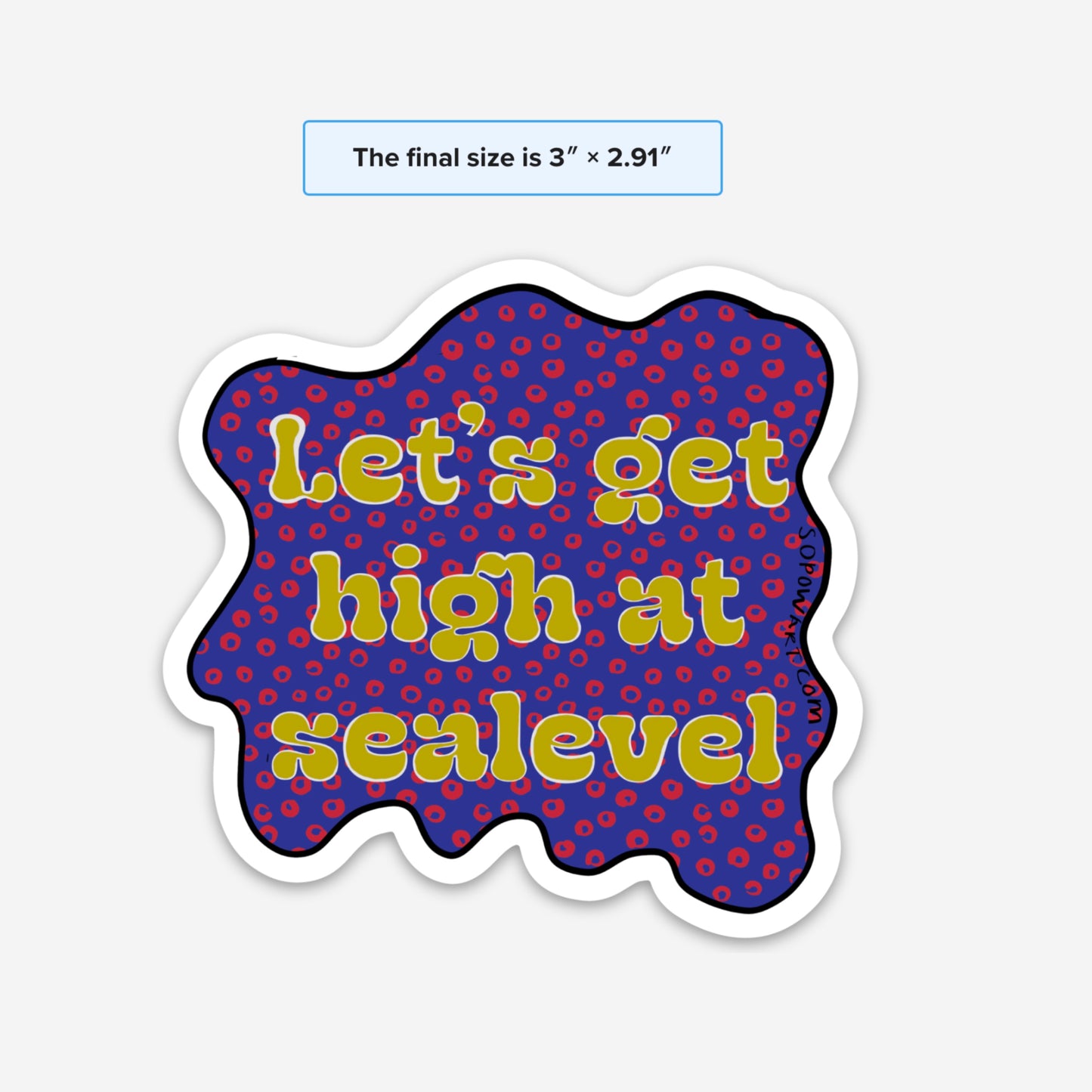 Sea Level Vinyl Sticker
