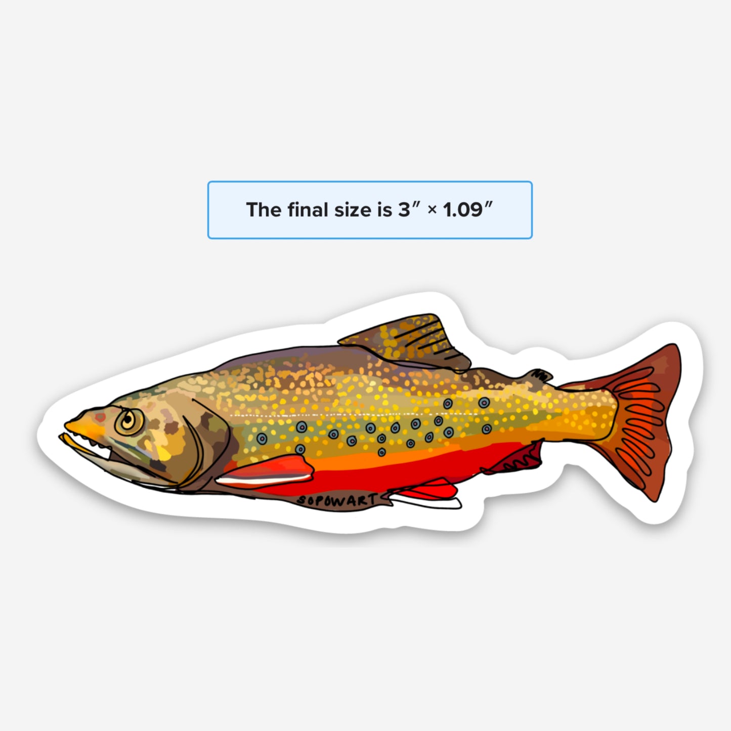 Trout Vinyl Sticker