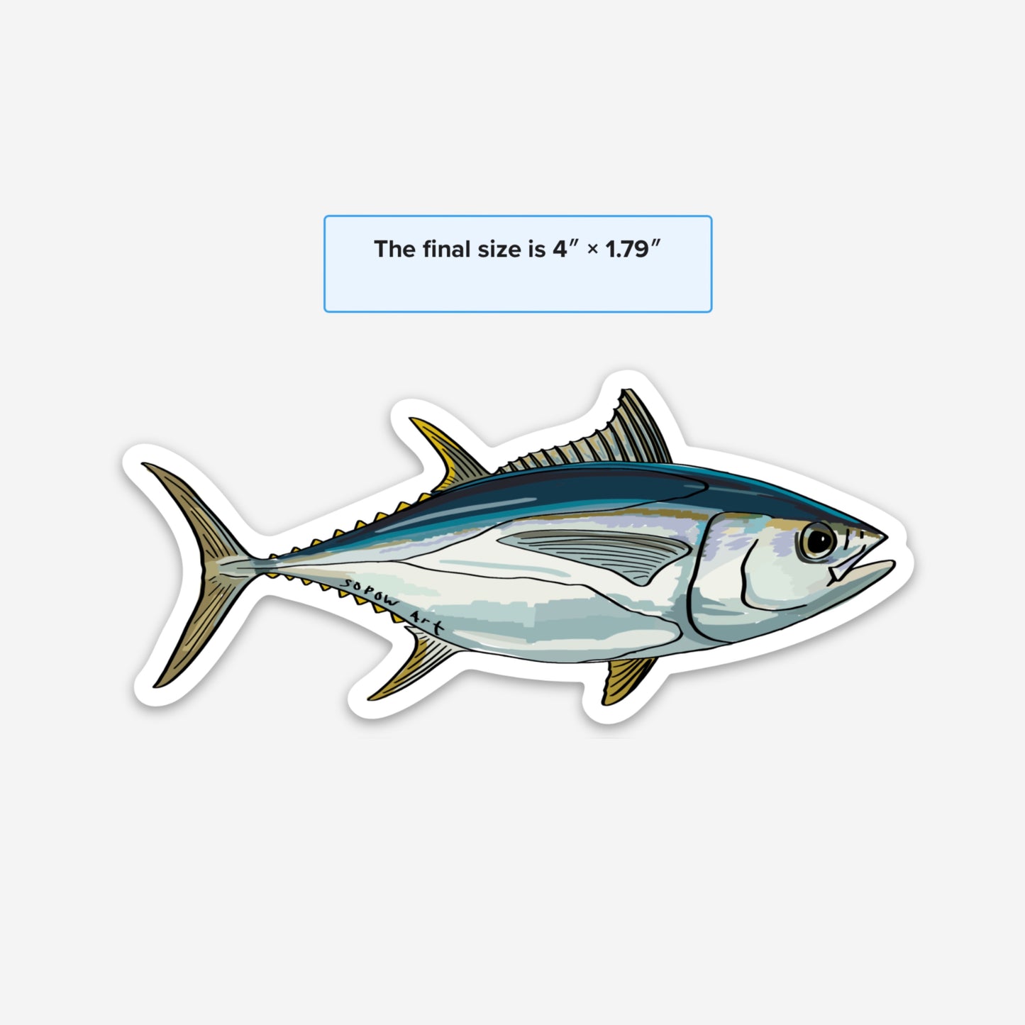 Tuna Fish Vinyl Sticker