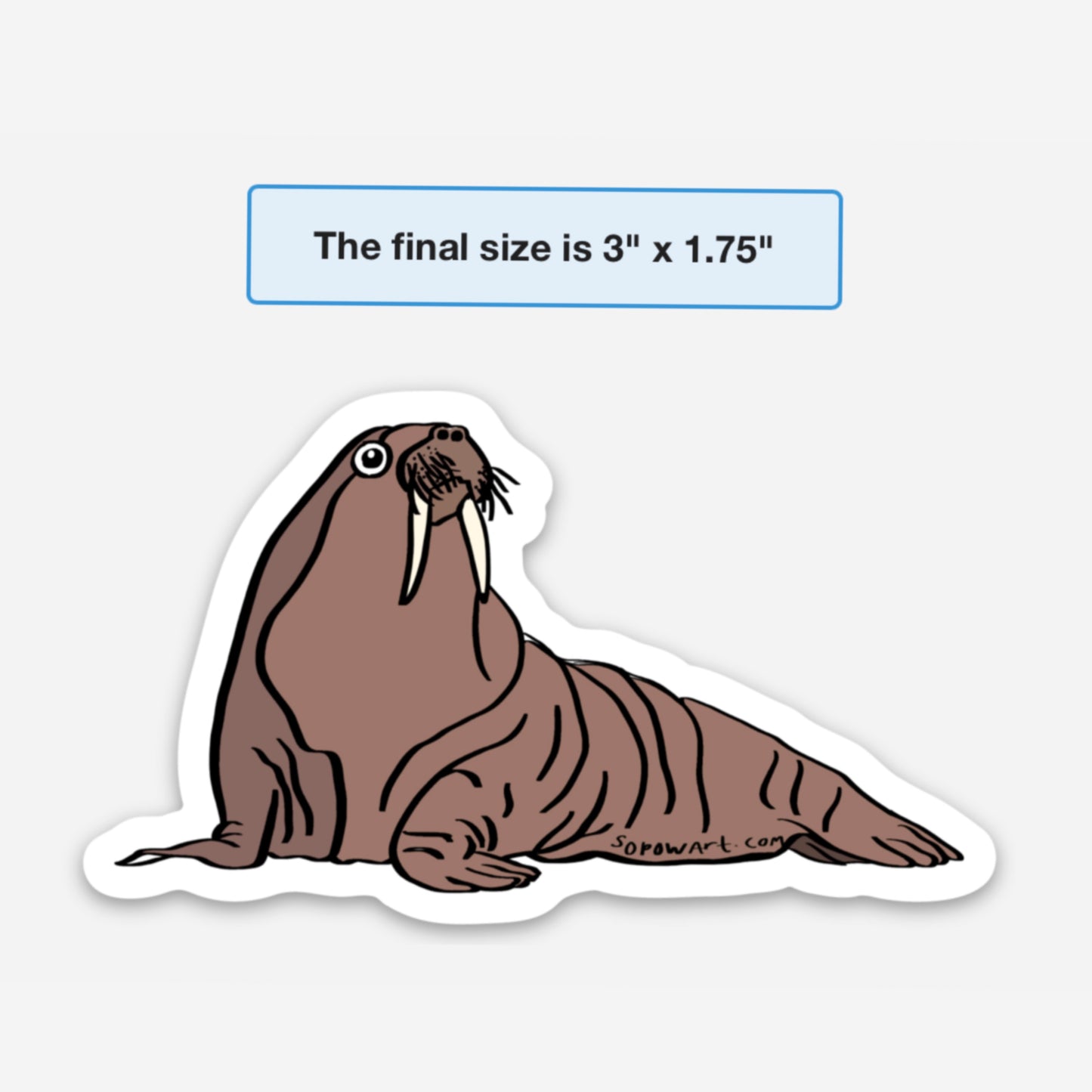 Walrus Vinyl Sticker