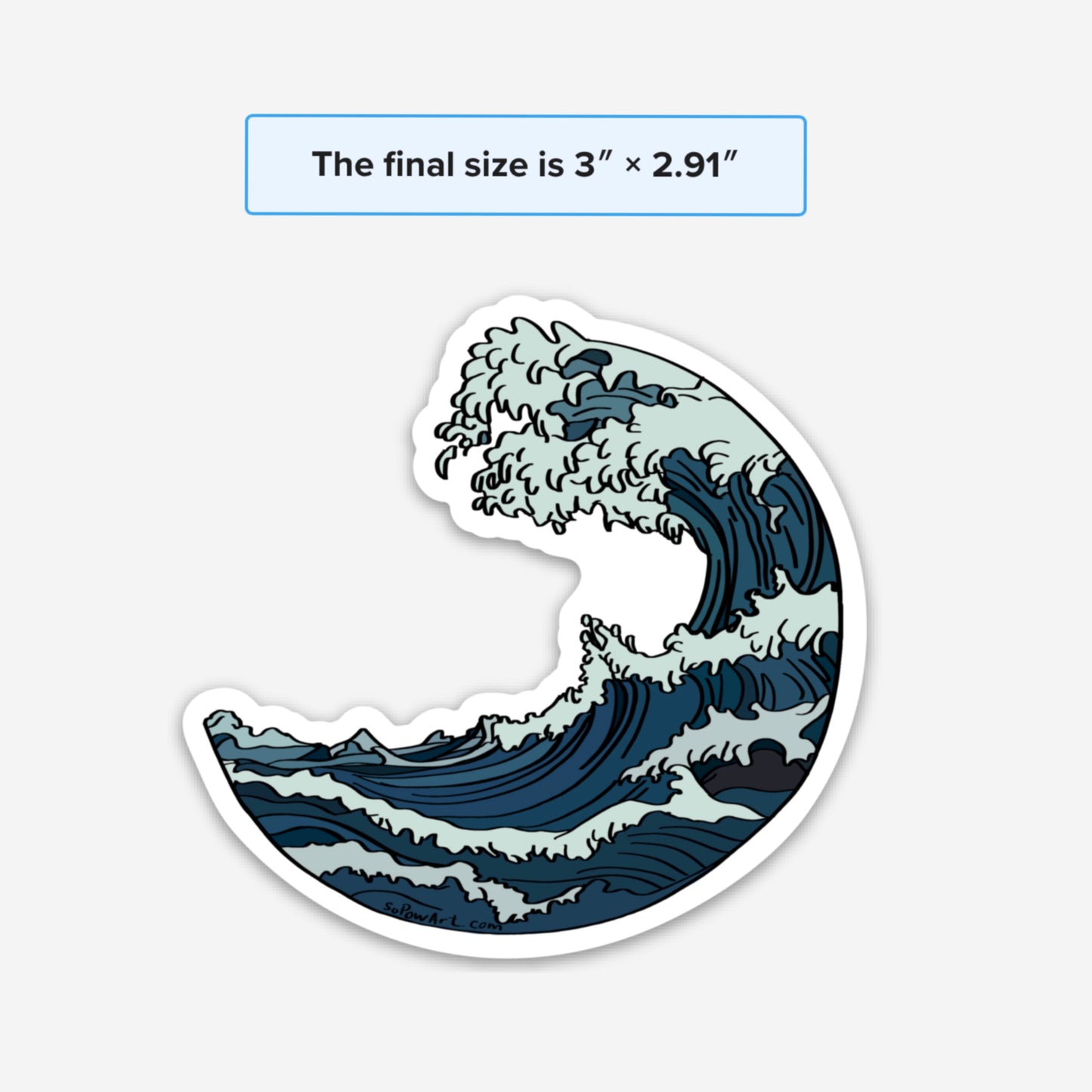 Waves Vinyl Sticker