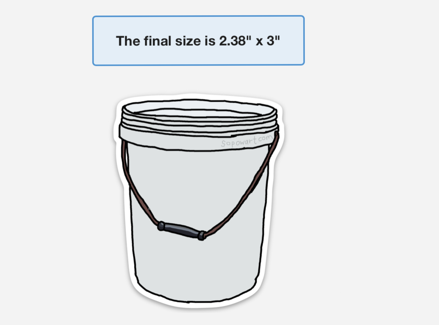 Bucket Vinyl Sticker