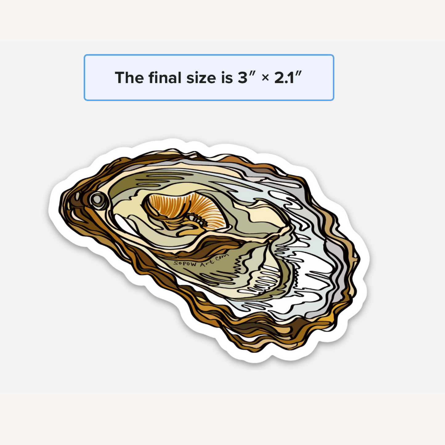Oyster Vinyl Sticker