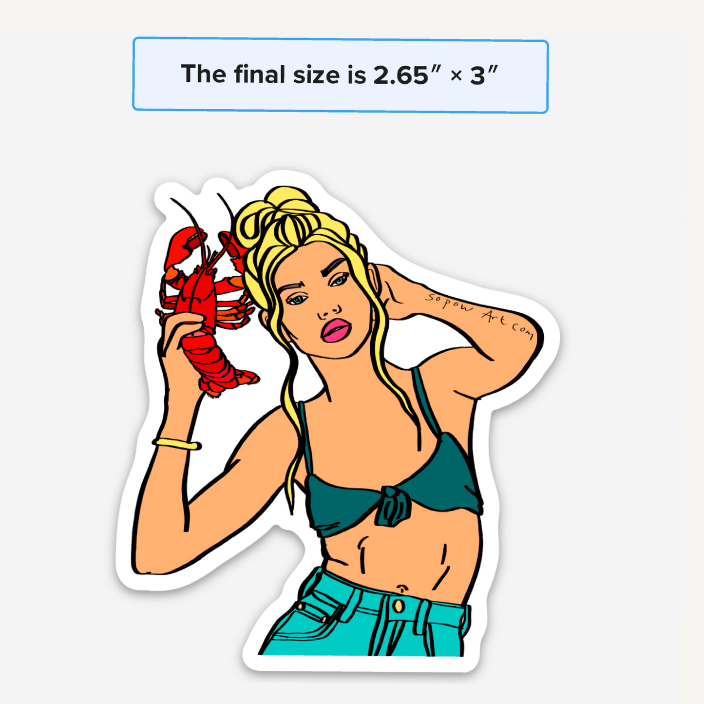 Lobster Phone Vinyl Sticker
