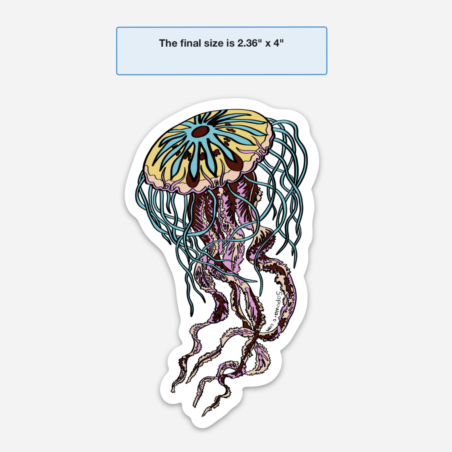 Ernst Haeckel's Jellyfish Vinyl Sticker
