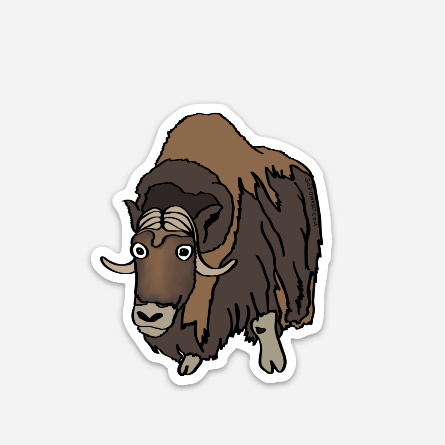 Muskox Vinyl Sticker