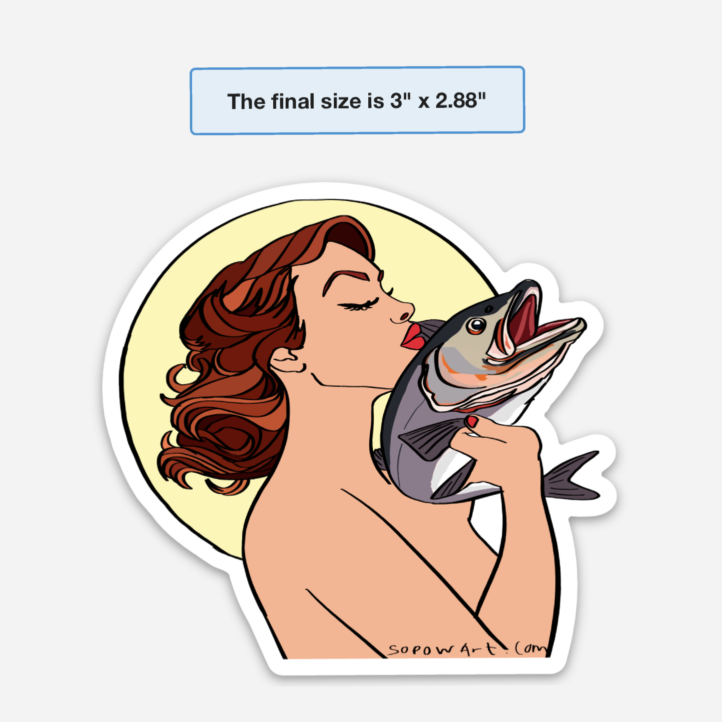 Kiss and Tell Vinyl Sticker