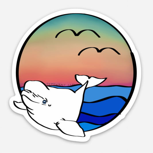 Beluga Vinyl Sticker