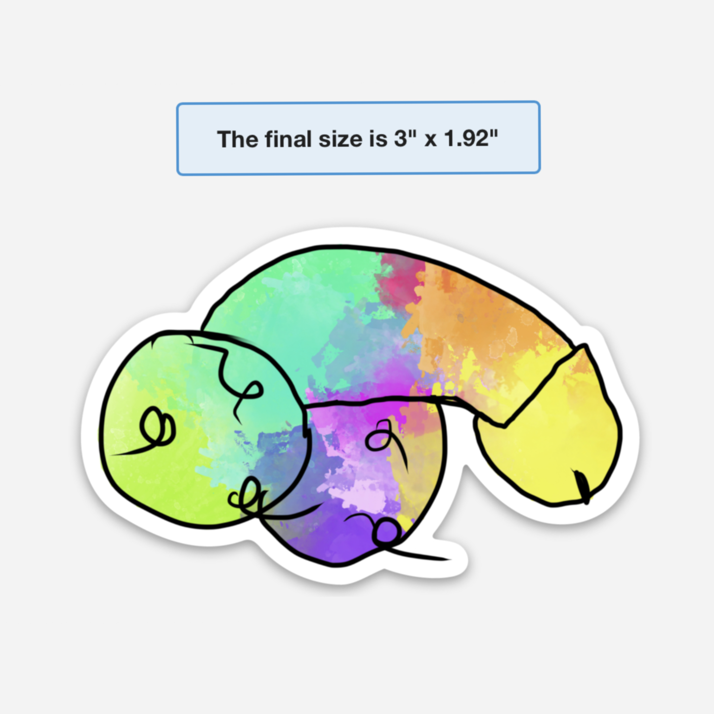 Rainbow D!ck Vinyl Sticker