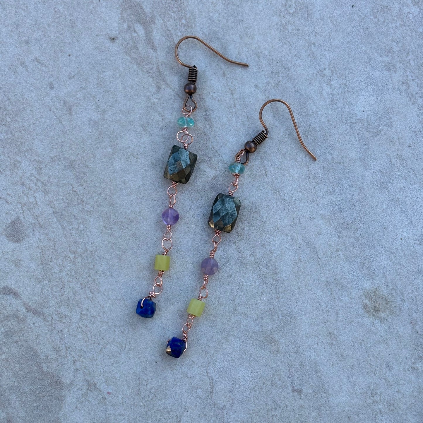 Gemstone Drop Earrings