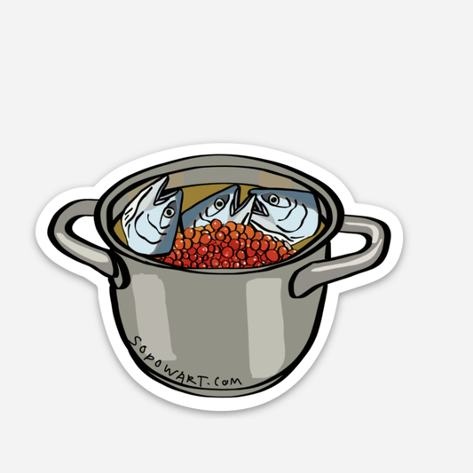 Salmon Soup Vinyl Sticker