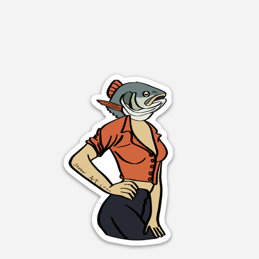 Fishtress Vinyl Sticker