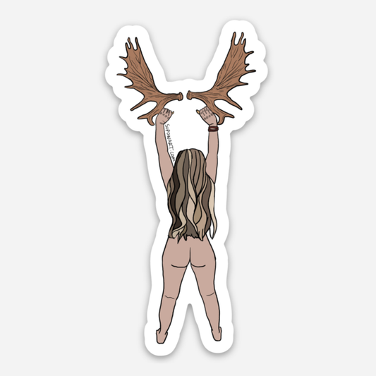Naked Lady Vinyl Sticker