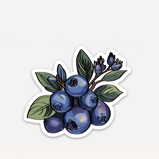 Blueberry Vinyl Sticker