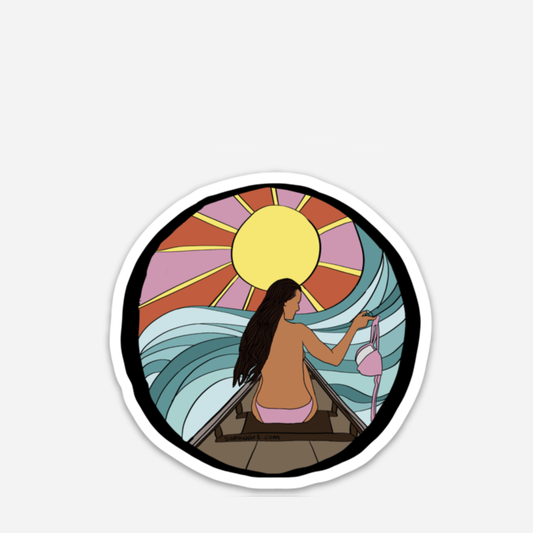 Canoe Vinyl Sticker