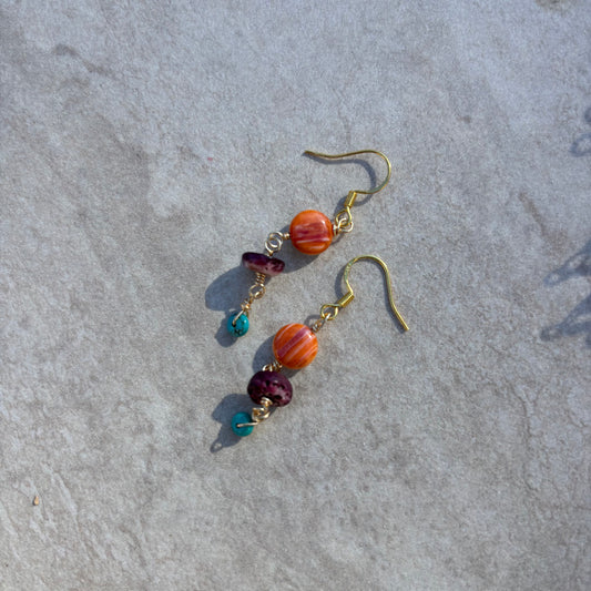 Gemstone Drop Earrings