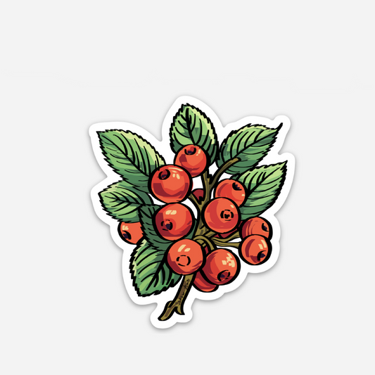Red Berries Vinyl Sticker