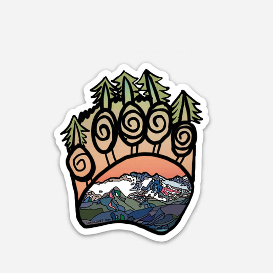 Bear front paw Vinyl Sticker
