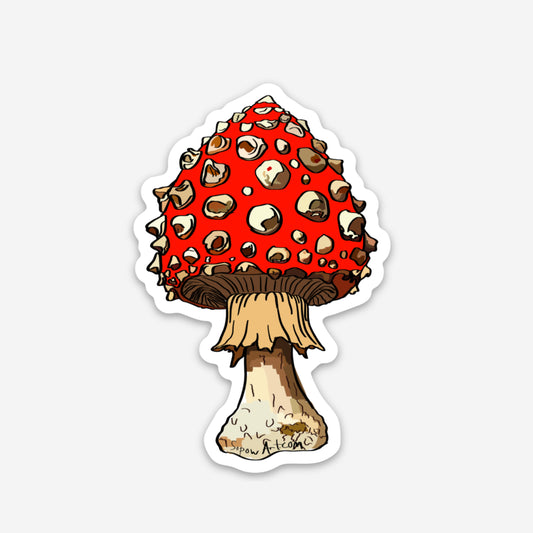 Amanita Mushroom Vinyl Sticker