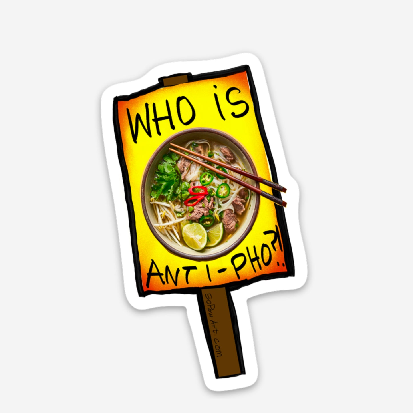 Anti Pho Vinyl Sticker
