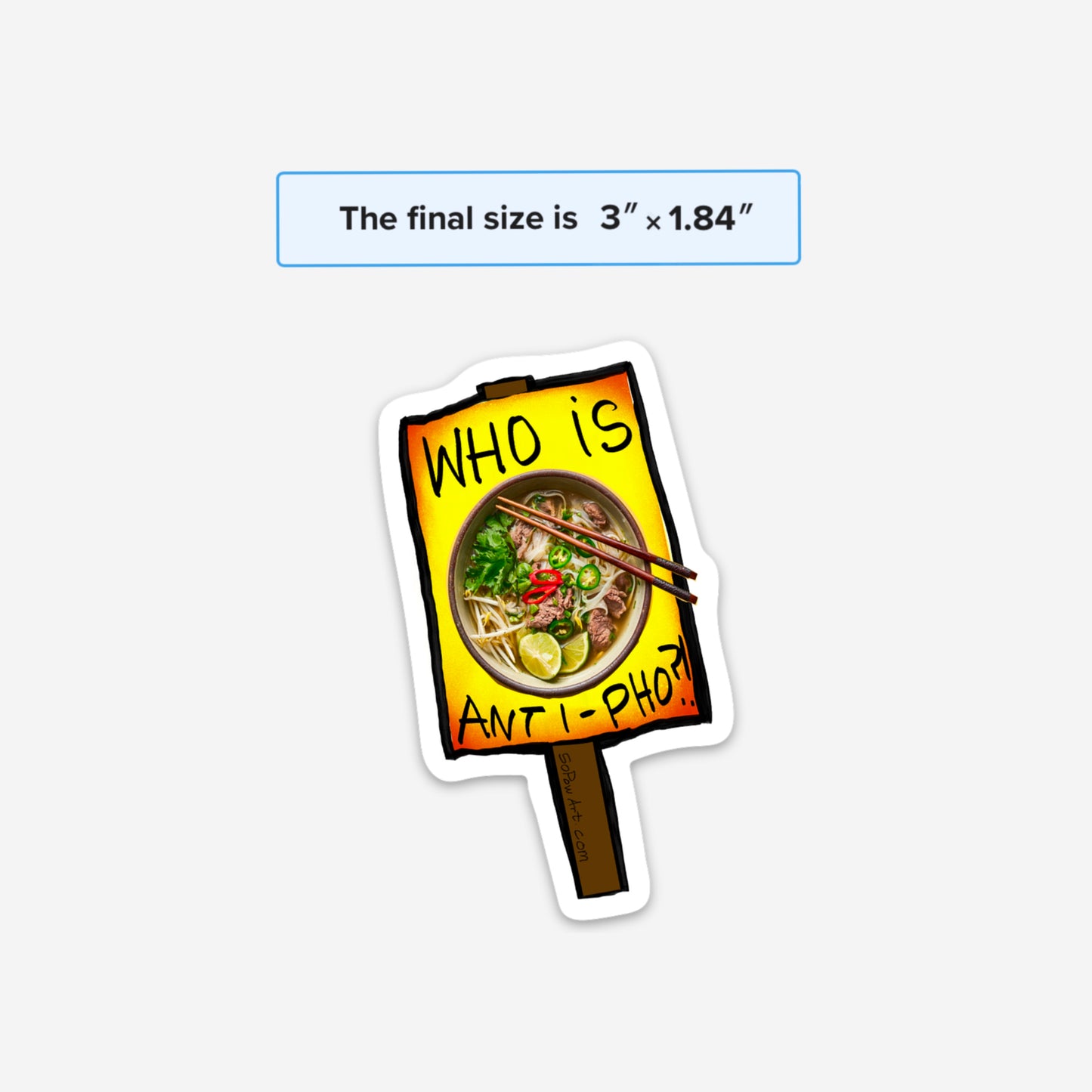 Anti Pho Vinyl Sticker