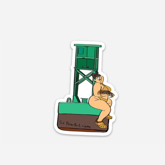 Beautiful Buoy Woman  Vinyl Sticker